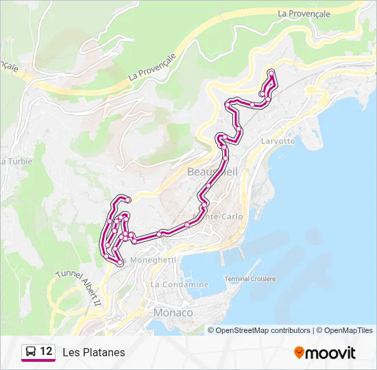 12 Bus Line Map
