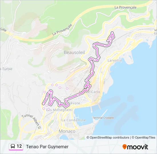 12 Bus Line Map