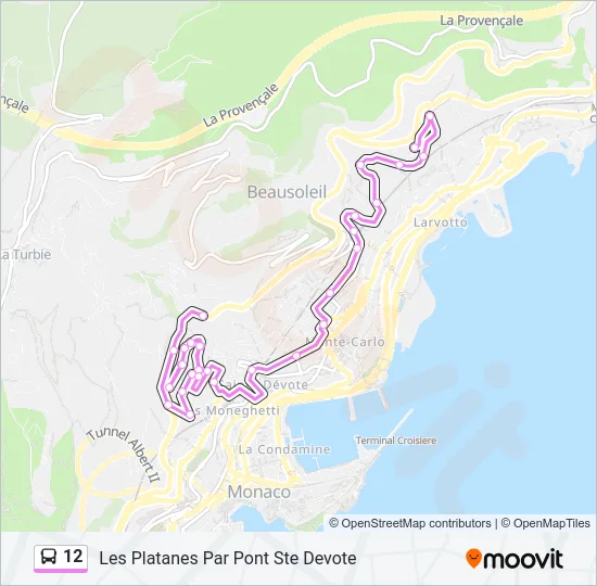 12 Bus Line Map