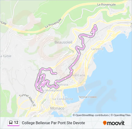 12 Bus Line Map