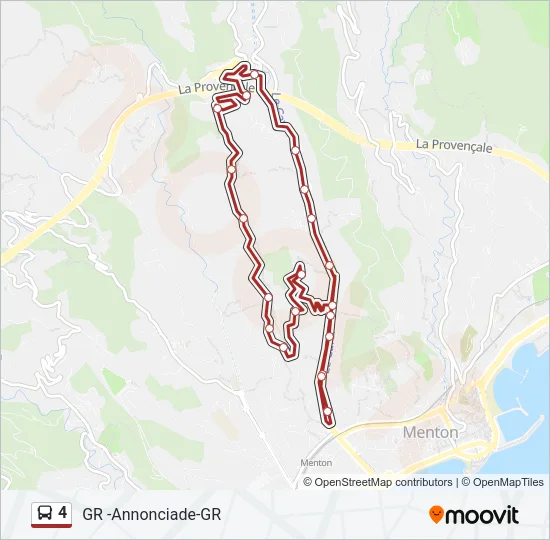 4 Bus Line Map