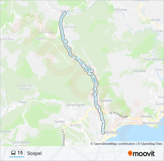 15 Bus Line Map