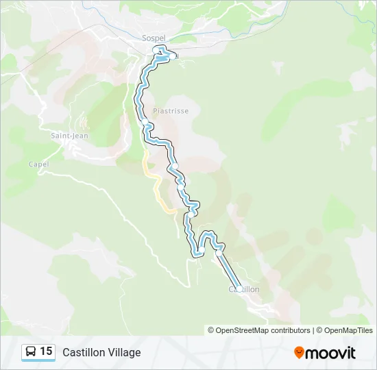 15 Bus Line Map