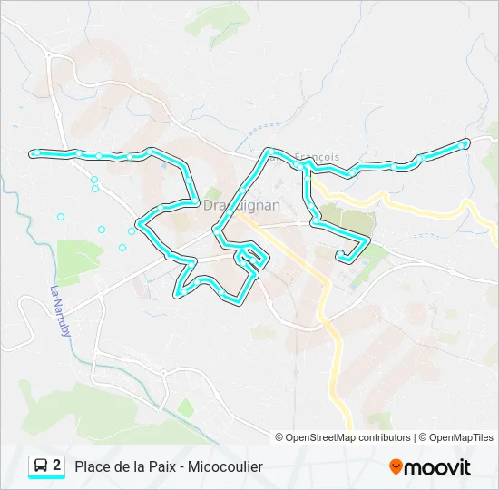 2 Bus Line Map