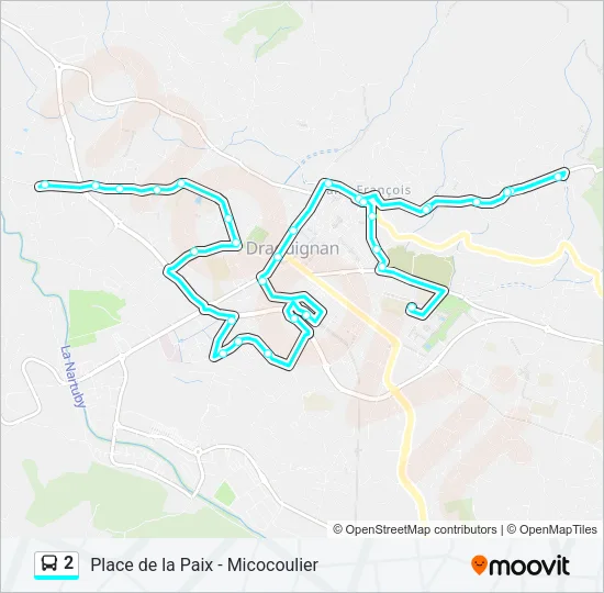 2 Bus Line Map