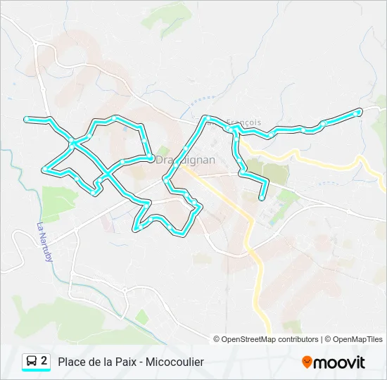 2 Bus Line Map