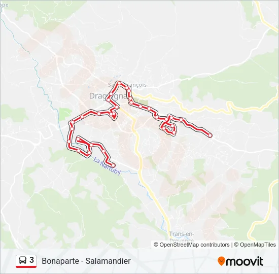3 Bus Line Map