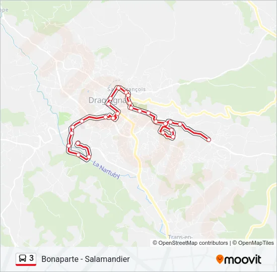 3 Bus Line Map