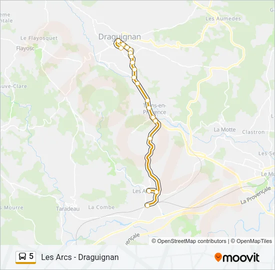 5 Bus Line Map