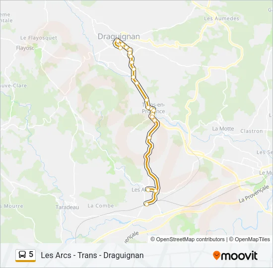 5 Bus Line Map