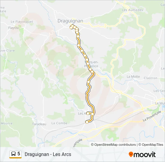 5 Bus Line Map
