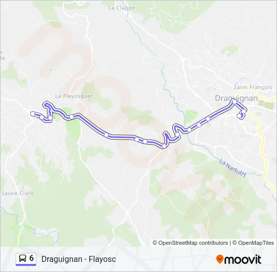 6 Bus Line Map
