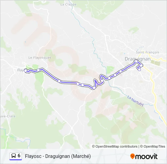 6 Bus Line Map