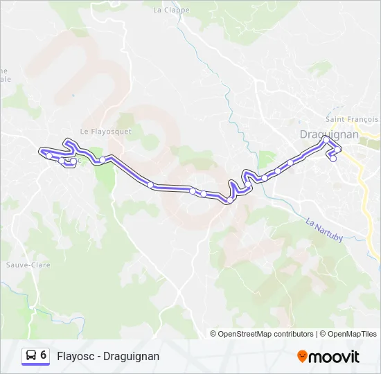 6 Bus Line Map