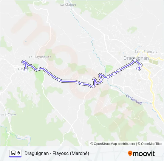 6 Bus Line Map