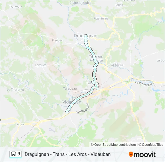 9 Bus Line Map