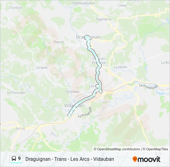 9 Bus Line Map