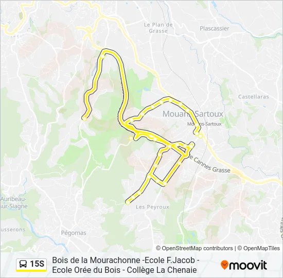 15S Bus Line Map