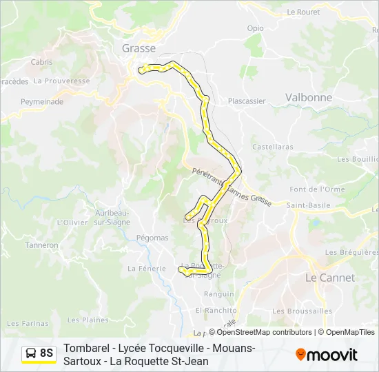 8S Bus Line Map