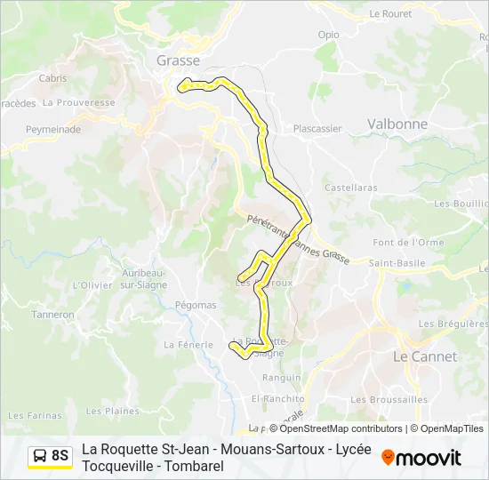 8S Bus Line Map