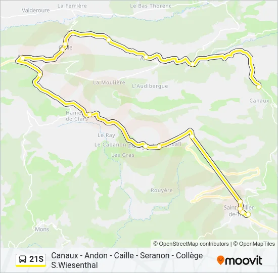 21S Bus Line Map