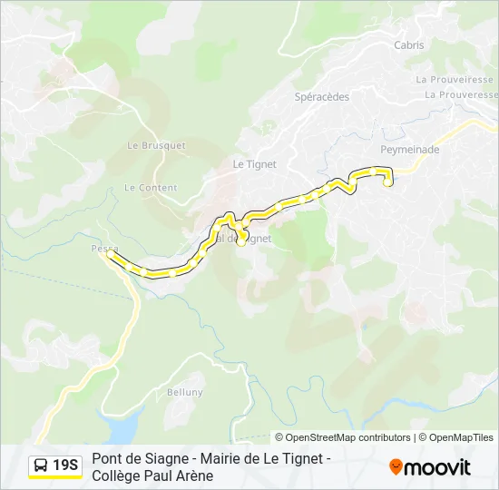 19S Bus Line Map
