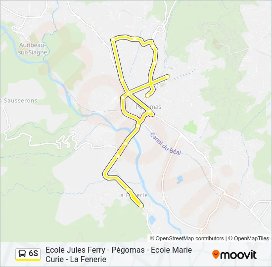 6S Bus Line Map