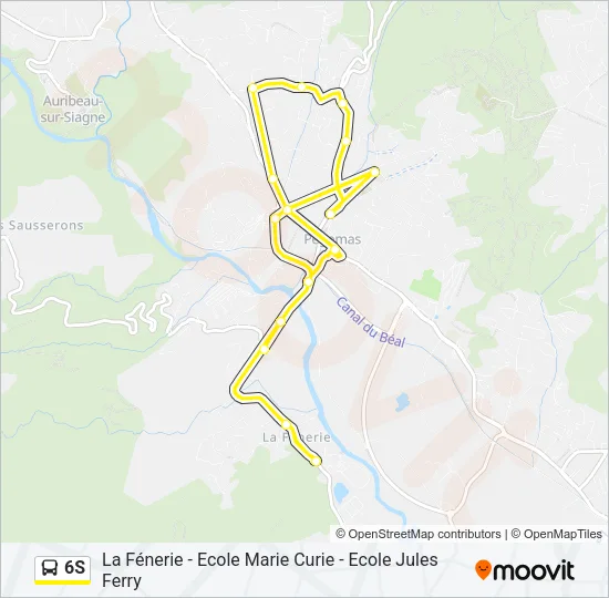 6S Bus Line Map