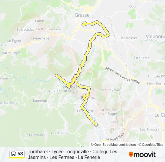 5S Bus Line Map