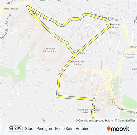 20S bus Line Map