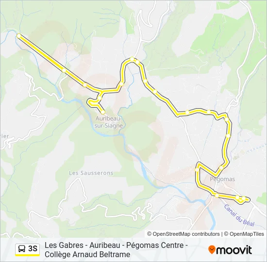 3S Bus Line Map