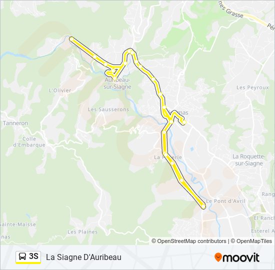 3S bus Line Map