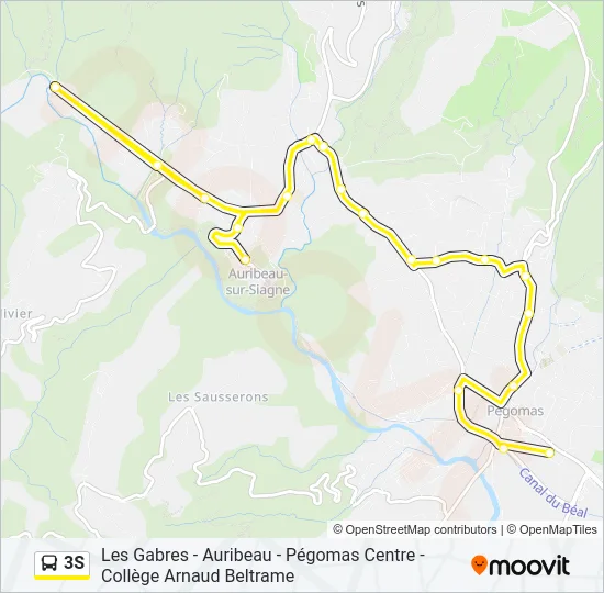 3S Bus Line Map