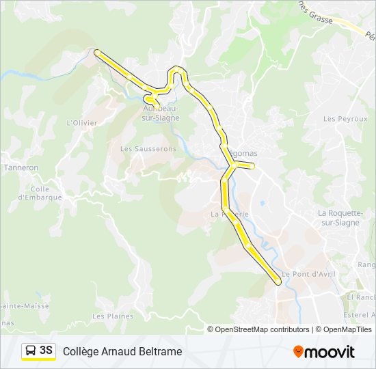 3S bus Line Map