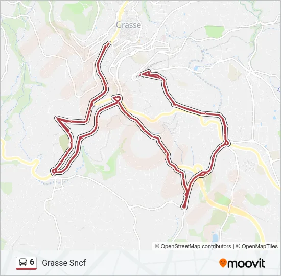 6 Bus Line Map
