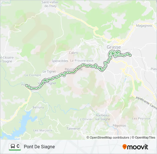 C Bus Line Map