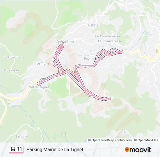 11 Bus Line Map