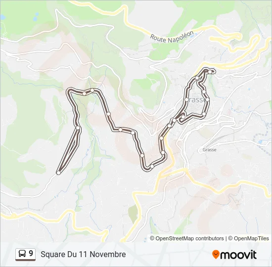 9 Bus Line Map
