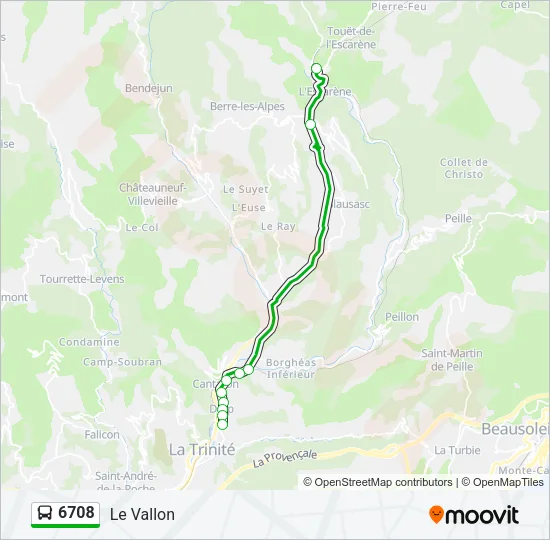 6708 Bus Line Map