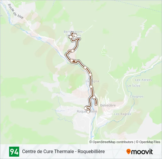 94 Bus Line Map
