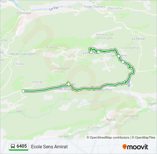 6405 bus Line Map