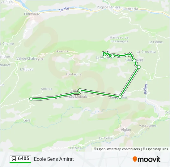 6405 Bus Line Map