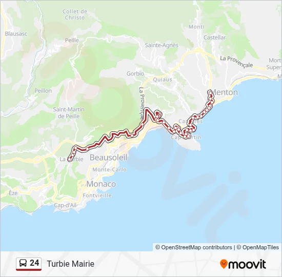 24 Bus Line Map
