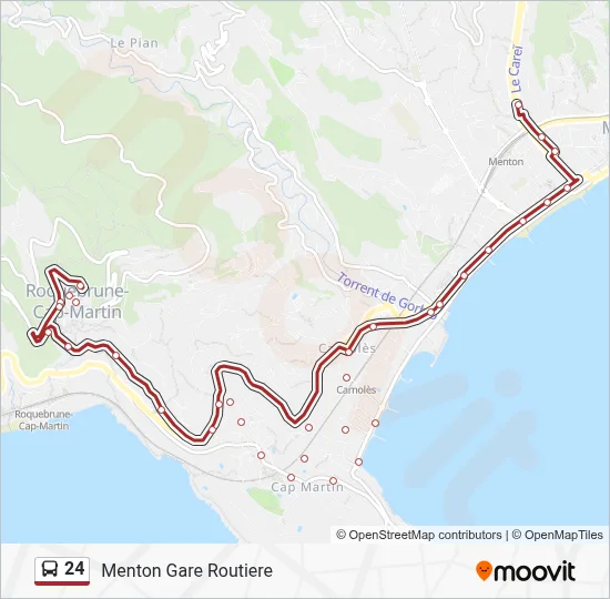 24 Bus Line Map