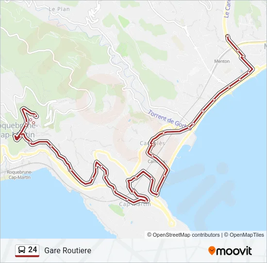 24 Bus Line Map