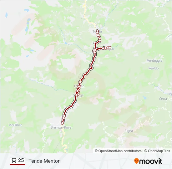 25 Bus Line Map