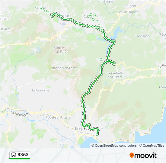 8363 Bus Line Map