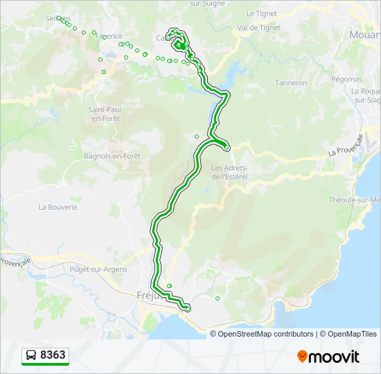 8363 Bus Line Map