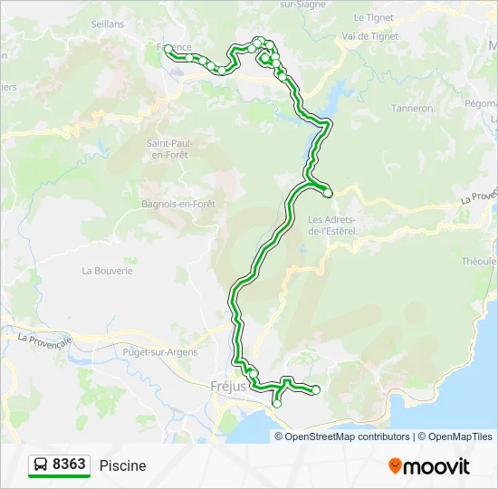8363 Bus Line Map