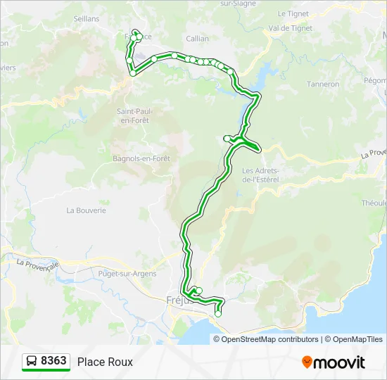 8363 Bus Line Map